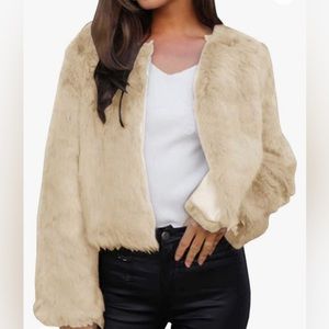 Faux fur jacket.